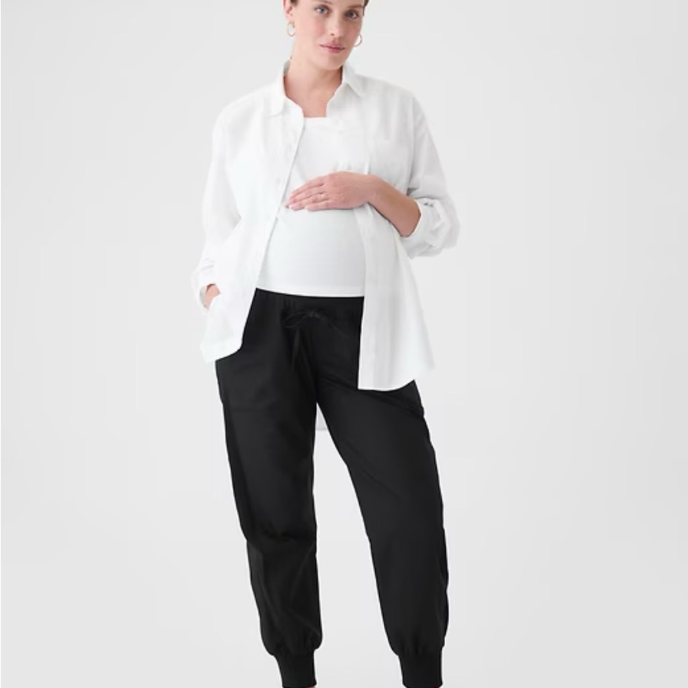 Women's Black Maternity Jogger Pants